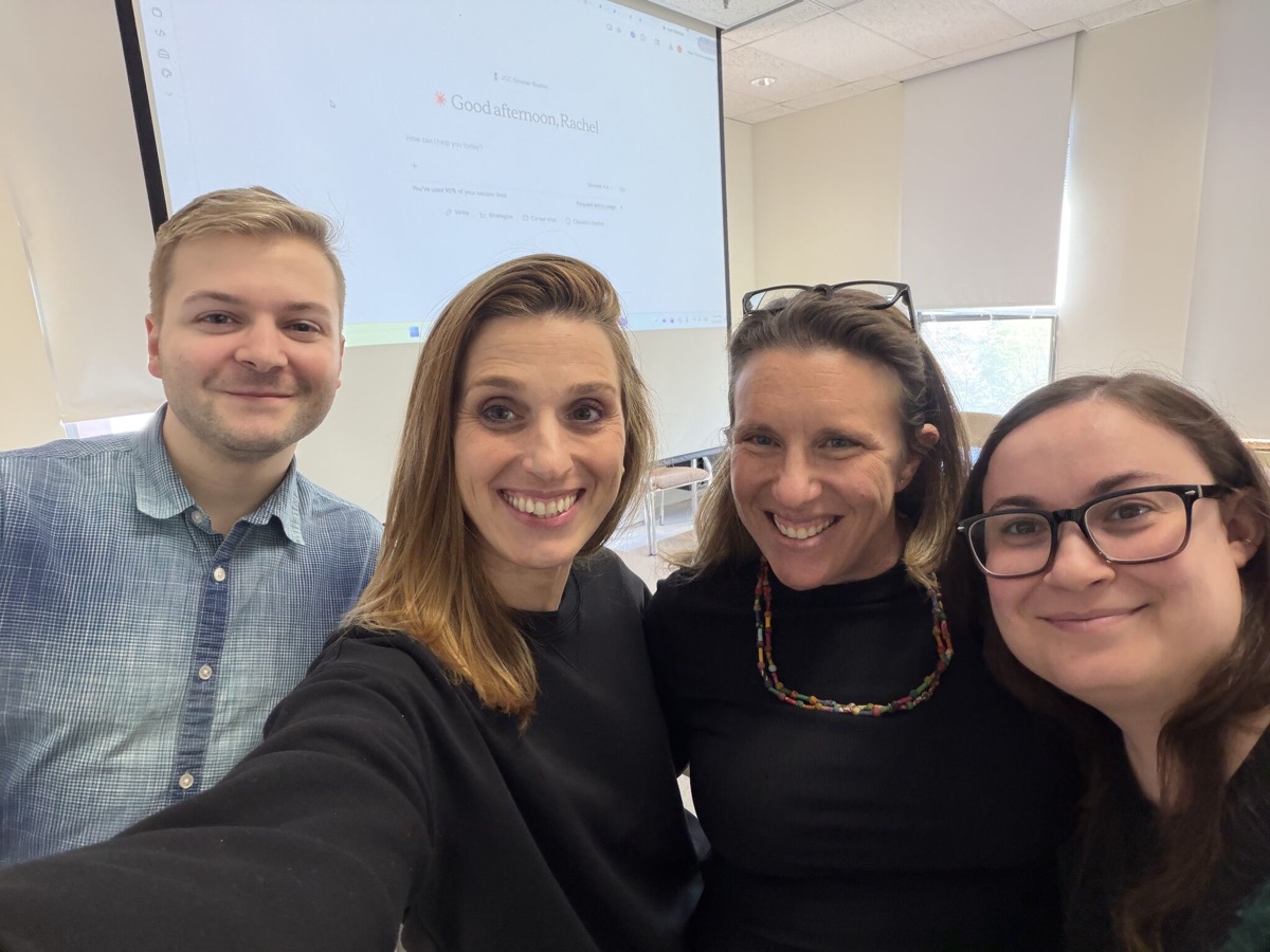 Amanda with participants at JCC Greater Boston